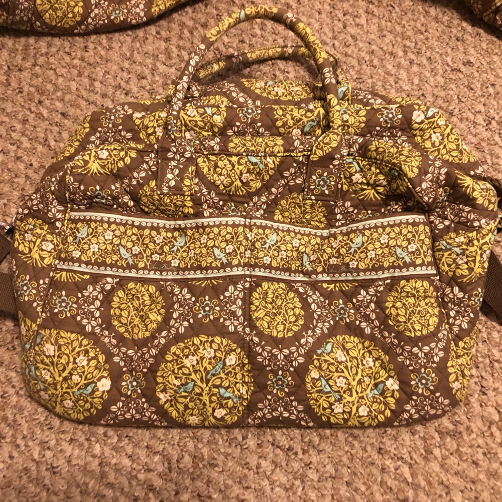 Vera Bradley Large Travel Duffle Bag Birds Flowers